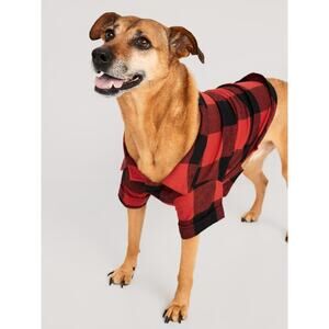 Old Navy Dog Sz Large Flannel Shirt Coat Jacket Pup Pets Buffalo Plaid Match Fam
